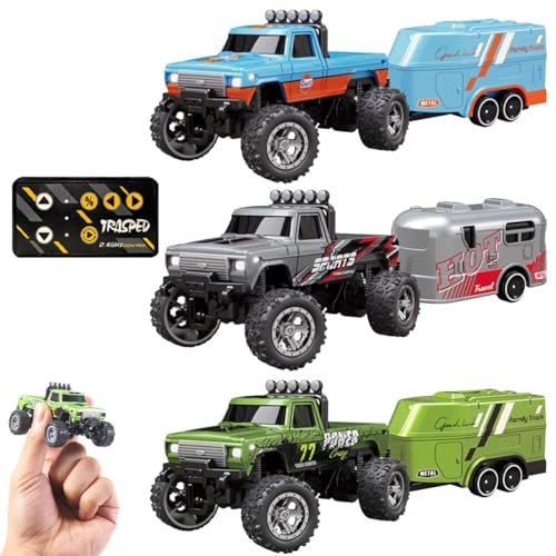 Best RC Semi Truck Monster Truck Remote Control Car Rechargeable with Adjustable Steering and Speed