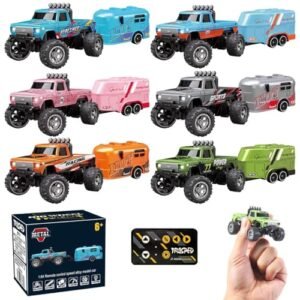 XYZ Brand Mini RC Semi Truck Bodies 1 64 Scale Rechargeable Remote Control Monster Truck with Adjustable Speed and Steering