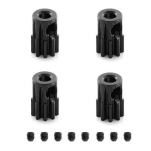CHRCOED 48DP 9T Metal Pinion Gear for RC Planes WW1 2.3mm Shaft Bore CNC Hardened Steel Upgrade Part 4Pcs