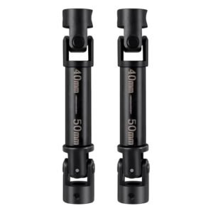 WEFEINO 2PCS Steel Drive Shafts Front Rear Center Driveshafts Upgrade Parts for FMS FCX24M 1/24 RC Crawler Car Compatible with Scalpel RC Body