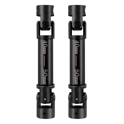 WEFEINO 2PCS Steel Drive Shafts Front Rear Center Driveshafts Upgrade Parts for FMS FCX24M 1/24 RC Crawler Car Compatible with Scalpel RC Body