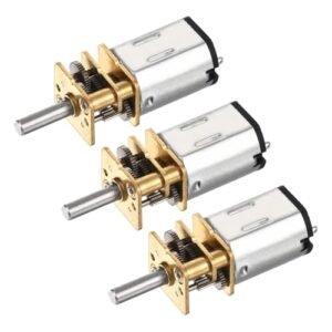 DMiotech 3pcs 3V 200RPM Mini Metal Gearbox Motor with 1.7 Rated Torque for RC Nitro Engine Horsepower Enhancement in DIY Toys and Robots