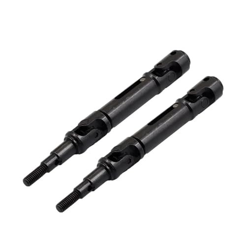 2 Pcs CVD Rear Drive Shaft Metal Upgrade Parts for MJX Hyper Go 14210 14209 1/14 RC Car Replacement Black Silver