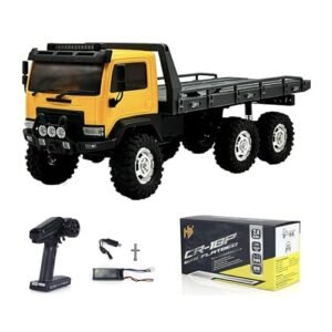 Helidirect Hobbyplus ARKTOS 1 18 RC 6WD Truck Off Road All Terrain RTR 6x6 Rock Crawler Remote Control Car Yellow Body Gray Rear Bed