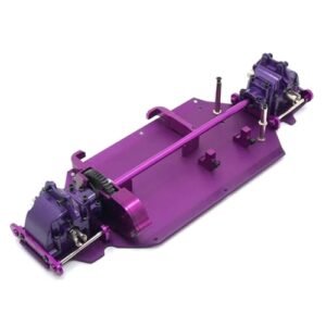 WLtoys RC Jet A10 Upgrade Metal Bottom Plate Gearbox Differential Center Drive Package Purple Accessories
