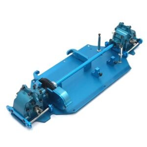 WLtoys RC Havoc Jet Upgrade Metal Bottom Plate Gearbox Differential Center Drive Package for 144010 144001 144002 Models Blue