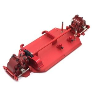 WLtoys 144010 144001 144002 RC Impeller Jet Upgrade Metal Bottom Plate Gearbox Differential Center Drive Package Red