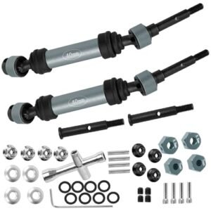 RCYouHott Steel 45 Rear Drive Shaft CVD Upgrades Part for ECX RC Ruckus 1 10 Monster Truck 2WD Models Titanium Hex