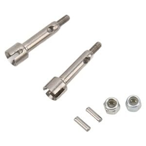 XIASABA 0×4. 0×1. 2Pcs Rc Metal Front Wheel Axle Front Axle Cvd Cup Fork for Axial Scx24 24 Rc Car Axle Cups Rc 24 24 Wheel Cup