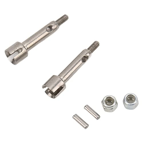 XIASABA 0×4. 0×1. 2Pcs Rc Metal Front Wheel Axle Front Axle Cvd Cup Fork for Axial Scx24 24 Rc Car Axle Cups Rc 24 24 Wheel Cup
