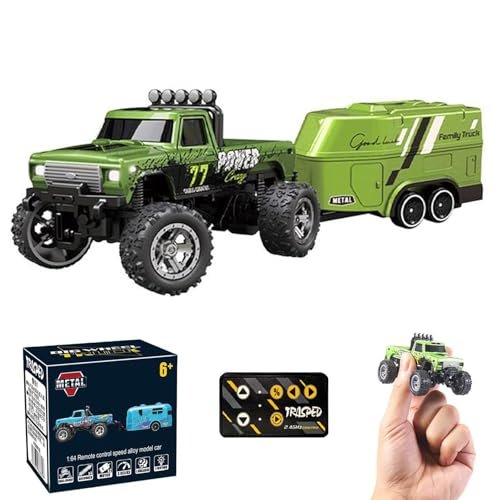 Lego RC Semi Truck Remote Control Car Rechargeable with Trailer Adjustable Speed and Steering for Kids and Adults