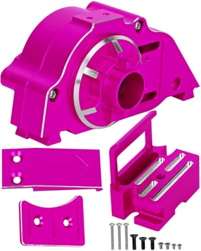 RcarmubWow RC Plane Flight Box Alloy Center Transmission Box Upgrade for 1/10 Kraton Outcast 4S V2 Senton Vorteks 223S V4 1/8 Mojave 4S BLX Typhon 223S V4 Pink