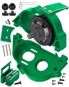 HopsupRC RC Glider Motor Pod Aluminum Gear Cover with Steel 57T Spur Gear for Enhanced Performance