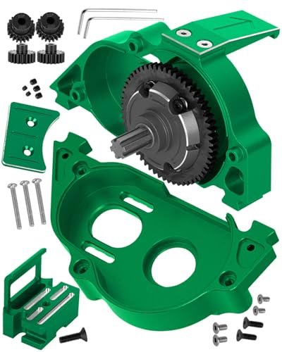 HopsupRC RC Glider Motor Pod Aluminum Gear Cover with Steel 57T Spur Gear for Enhanced Performance