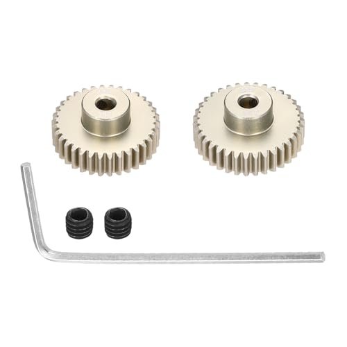 Rebower 2Pcs 48P Pinion Gear Set 34T 35T for 3.175 mm Shaft Aluminium Alloy RC Motor Accessories