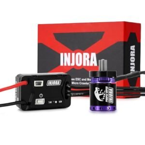 INJORA MBL32 G2 Waterproof Brushless ESC and 1721 Purple Viper Outrunner Motor RC Brushless Outrunner Motor for TRX4M Ascent 18 Upgrade