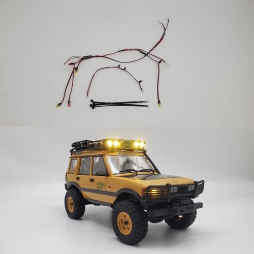 Palumma RC LED Wheel Lights Set for FMS FCX24M 1 24 Scale Upgrade Accessories with Front Turn Signal Rear Brake Lights