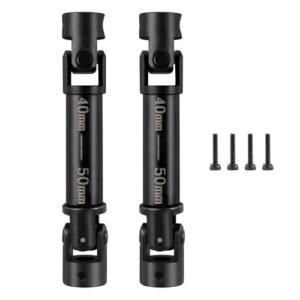 RCHUBAM RC STOL Plane Plans 1/24 Center Drive Shaft 40 50mm FMS 2PCS Steel RC Drive Shaft D Shaped Hole for 1/24 Scale FMS FCX24 RC Crawler Upgrade Parts