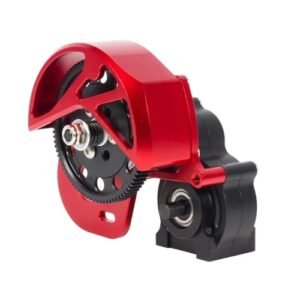 All Metal RC Crawler Gearbox SCX10 3 Gear Transmission Set for 1 10 Axial SCX 10 II SCX10 SMT10 VS4 10 Gear Box Upgrade Parts Red Perfect for RC Personal Training