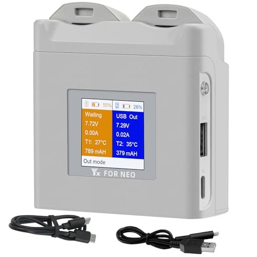 DJI Neo Drone LCD Multifunction Dual Battery Charger Fast Charge 2 Batteries Understanding RC Batteries