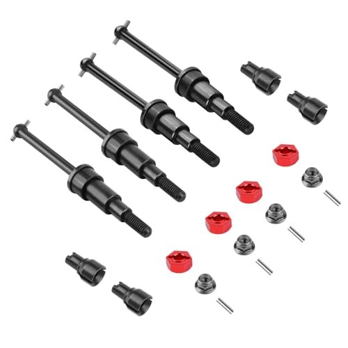 GLOBACT #45 Steel CVD Driveshaft Set for Arrma 1/16 Mojave Grom and 1/12 Losi RC Nascar Truck Upgrade Replacement Parts ARA311227 ARA311229