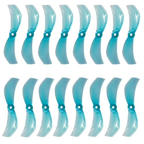 Gemfan 16Pcs 40mm 2 Blade Props 1610 Propeller for Freestyle RC Helicopter and Tinywhoop Drones Like Mobula 7 Blue 8CW 8CCW