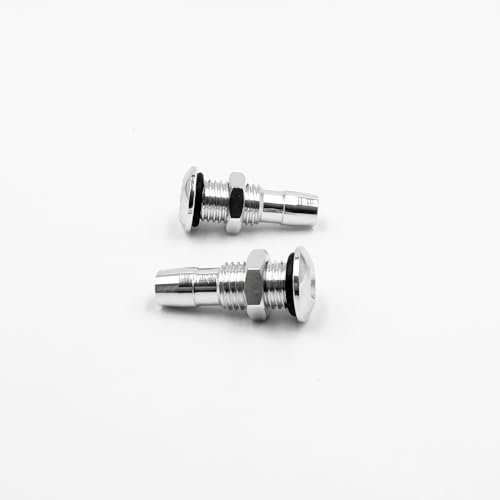 Prather RC Boat Parts 2PCS M8 Thread Silver Metal Water Outlet Nozzle for Motor Cooling 25mm Length