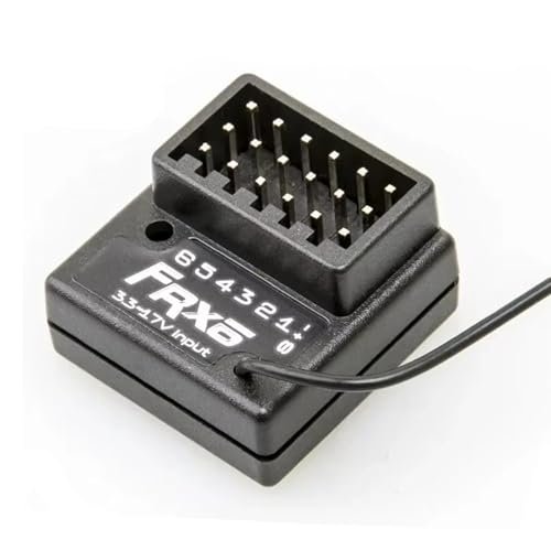 RHINOESC FRX6 4CH 2.4GHz FHSS High Voltage Receiver Compatible with Flysky NB4 NB4+ NB4 PRO PL18 Transmitter for Battleship RC Boats and RC Cars