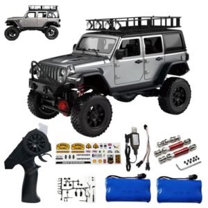 Skymaker MN128 1 12 Scale RC 4x4 Off Road Trucks 4WD Crawler with 2 4G Remote Control and LED Lights Silver