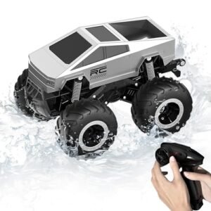 Tesla Cybertruck RC Monster Truck Flags 1 16 Scale Remote Control Car 4WD Waterproof All Terrain Toy for Kids Ages 6 7 8 9 10 12