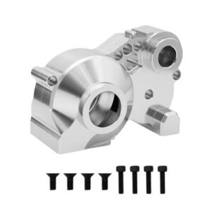 FLMLF Alloy Gear Box Set Silver Compatible with Rovan Terminator 1/5 RC Gas Truck HPI ROVAN KM Baja 5B 5T 5SC