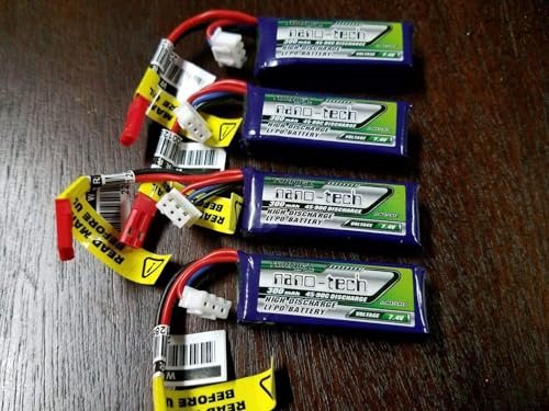 4 Pack TURNIGY Nano TECH 300mAh 2S 7.4v 45 90C LIPO Battery for 1/24 Losi Micro Truggy SCT Rally with CHICAGOLAND RC Coupon