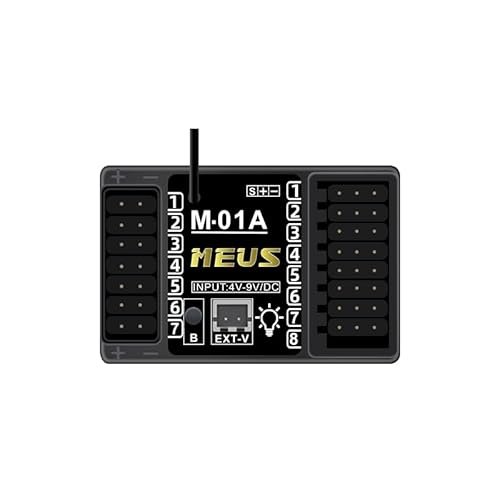 MEUS RACING 2.4GHz RC Receiver M 01A 8CH with Light Control for RC Airplane Racing and More