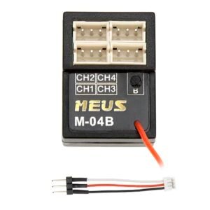 MEUS Racing 2.4GHz RC Receiver M 04B Long Range Control RX Compatible with ME 10B Transmitter for RC Racing Fuel Car Boat Tank 4CH B