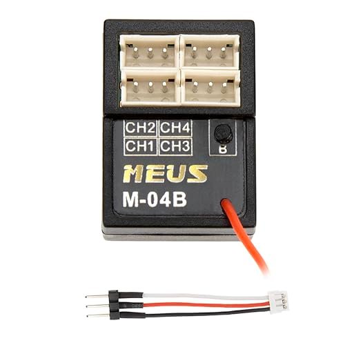 MEUS Racing 2.4GHz RC Receiver M 04B Long Range Control RX Compatible with ME 10B Transmitter for RC Racing Fuel Car Boat Tank 4CH B