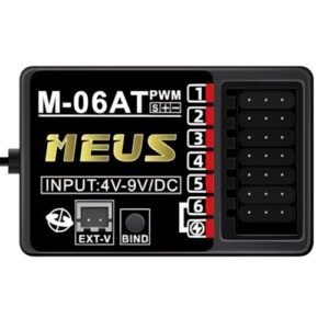 MEUS Racing 2.4GHz RC Receiver M 06AT Long Range Control with Gyro for Enhanced RC Radio Transmitter Range Compatibility with ME 10B Transmitter