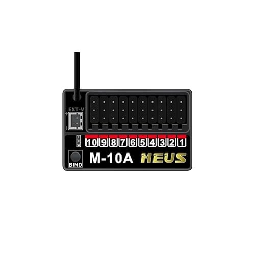 MEUS Racing 2.4GHz RC Receiver M 10A Long Range Control RX for RC T Cars Boats and Tanks 10CH