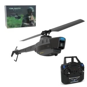 C128 Scout Gas Powered RC Military Helicopter with 1080P Camera 2.4G 4CH Remote Control for Adults Beginners