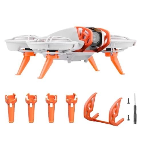 JOLOESLOS RC Landing Gear Wheels Gimbal Bumper Guard and Height Increasing Tripod for DJI Neo Drone Accessory Kit Orange