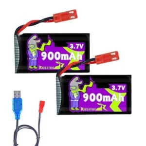 Raebatuol 900mAh 3.7V LiPo Battery with JST Plug for RC Viper Jet Turbine Drones and Airplanes