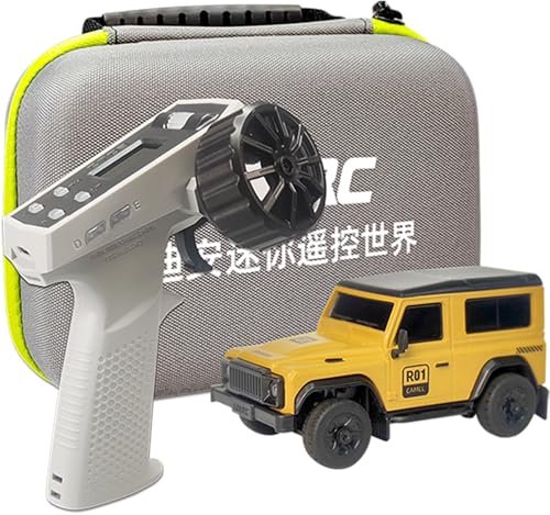LDARC 1/64 Scale Mini Buggy RC Car RTR RC Rock Crawler with 2.4GHZ Remote Control Yellow R01