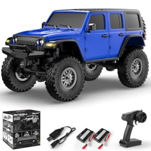 RCS24 1 24 Scale RC Monster Truck RTR 4x4 Off Road Crawler with Bright Headlight Waterproof All Terrain Remote Control Car Blue