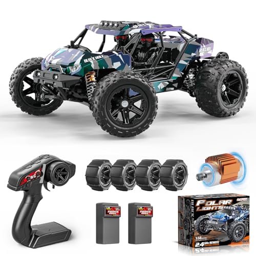 Womaqu 1/14 Scale RC Truck with 2.2 Tires for RC Cars High Speed 40 km h 4x4 Remote Control Car for Adults and Kids
