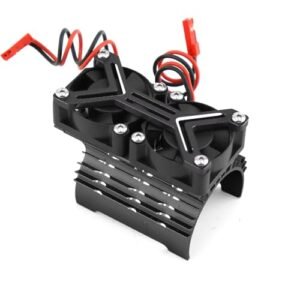 King Headz RC Parts 36mm Motor Heat Sink Cooling Fan Compatible with Axial SCX10 Traxxas TRX4 Tamiya 1/8 1/10 Black