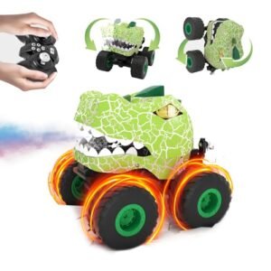 LEFEI Big Truck RC Cars Dinosaur Remote Control Monster Trucks for Kids 3 12 Years Old with 360° Rotation Spray Light Sound All Terrain Toy