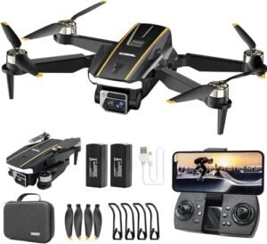 CHUBORY A68 3D Printed RC Outboard Motor Drone with 2K HD Camera WiFi FPV Quadcopter Auto Hover 3D Flips Headless Mode Trajectory Flight 2 Batteries Carrying Case