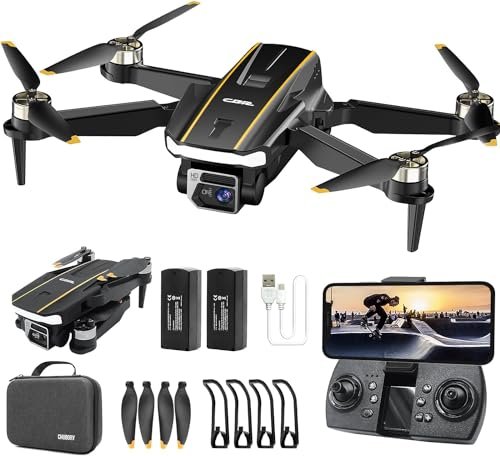 CHUBORY A68 3D Printed RC Outboard Motor Drone with 2K HD Camera WiFi FPV Quadcopter Auto Hover 3D Flips Headless Mode Trajectory Flight 2 Batteries Carrying Case