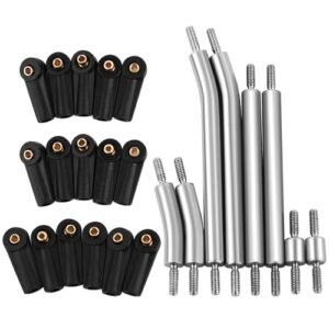 Pothyes High Clearance 4 Links Set Stainless Steel Linkage Kit for RGT RC Crawler Parts Axial SCX24 1 24 RC Crawler 90081 B17 Upgrade Parts Deadbolt
