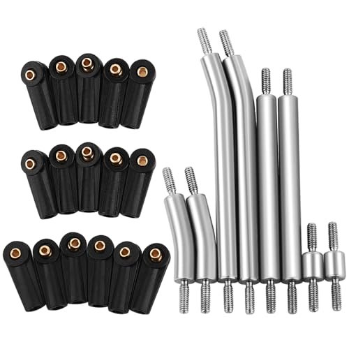Pothyes High Clearance 4 Links Set Stainless Steel Linkage Kit for RGT RC Crawler Parts Axial SCX24 1/24 RC Crawler 90081 B17 Upgrade Parts Deadbolt