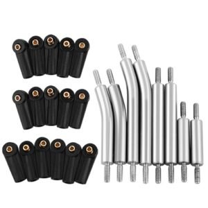 Pothyes High Clearance 4 Links Set Stainless Steel Linkage Kit for Base Camp Axial SCX24 1/24 Scale RC Crawler Upgrade Parts C10 JLU Bronco